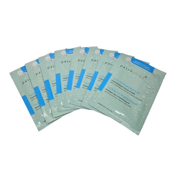 8 Pack Patchology FlashMasque Hydrate 5 Minute Sheet Mask Hyaluronic Acid Sheets - Picture 6 of 9